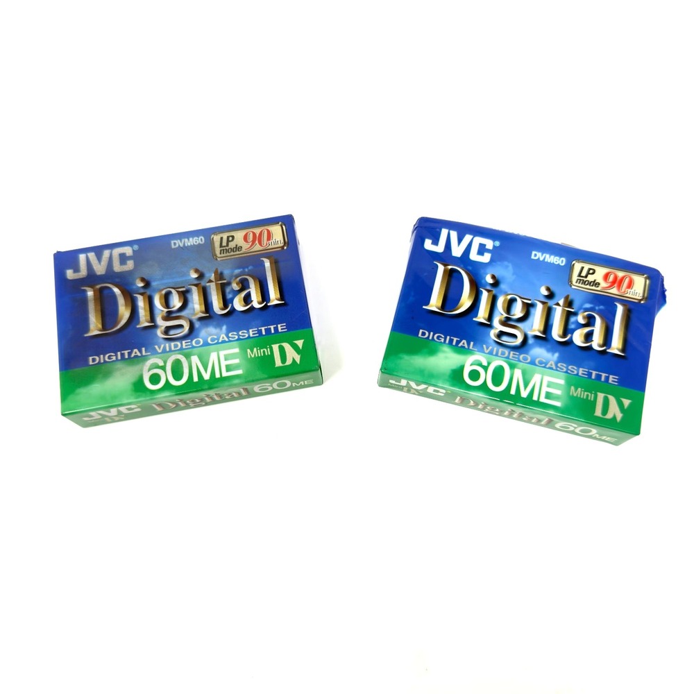 JVC‎ MiniDV Digital Video Cassette 60ME Lot of 2 Sealed LP 90min NEW